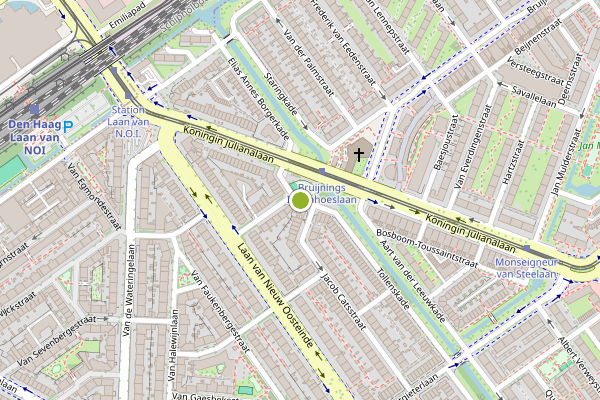 Ambulance-melding op Bilderdijkplein, Voorburg op 27 juni, kaart-overzicht