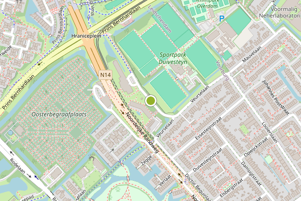 Ambulance-melding op Burgemeester Den Haan-Groenpark, Voorburg op 26 juni, kaart-overzicht