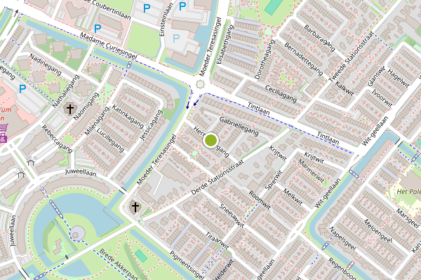 Ambulance-melding op Hermionegang, Zoetermeer op 26 juni, kaart-overzicht