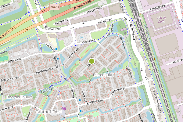 Ambulance-melding op Otterlaan, Delft op 27 juni, kaart-overzicht
