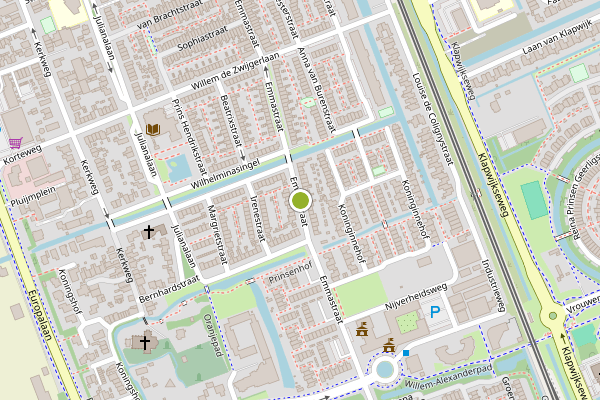 Ambulance-melding op Emmastraat, Pijnacker op 27 juni, kaart-overzicht