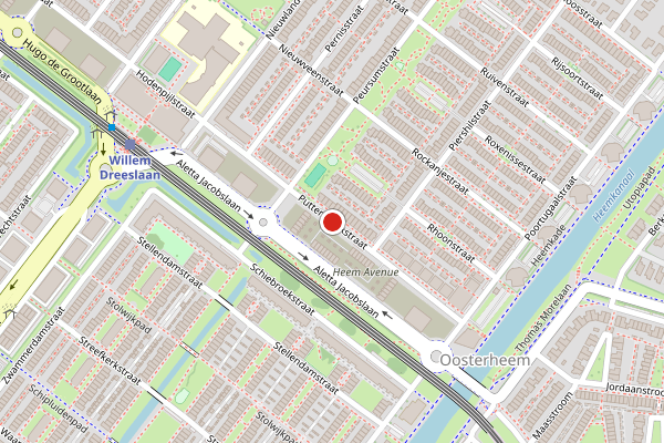 Brandweer-melding op Puttershoekstraat, Zoetermeer op 27 juni, kaart-overzicht