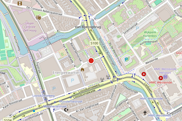 Brandweer-melding op Zamenhofstraat, Den Haag op 27 juni, kaart-overzicht