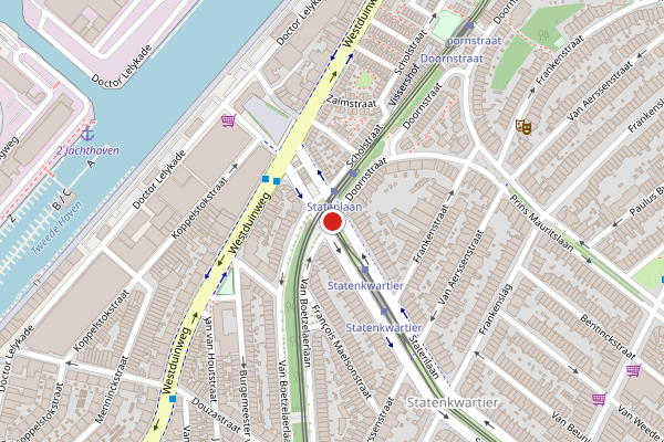 Brandweer-melding op Doornstraat, Den Haag op 27 juni, kaart-overzicht