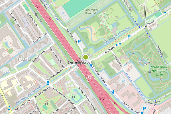 Ambulance-melding op Schoepenpad, Delft op 27 juni, kaart-overzicht