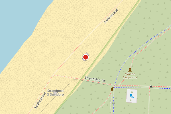 Brandweer-melding op Strand Zuid, Den Haag op 27 juni, kaart-overzicht