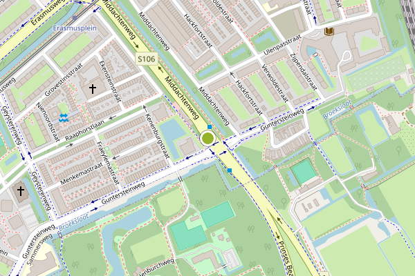 Ambulance-melding op Middachtenweg, Den Haag op 27 juni, kaart-overzicht